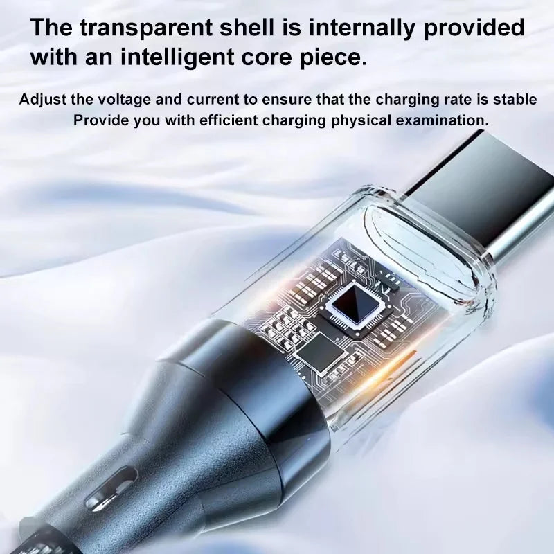 120W Type C Fast Charging Cables 6A USB to Type C Data Cord For Samsung Xiaomi ONEPLUS POCO With Led Digital Display USB C Cable