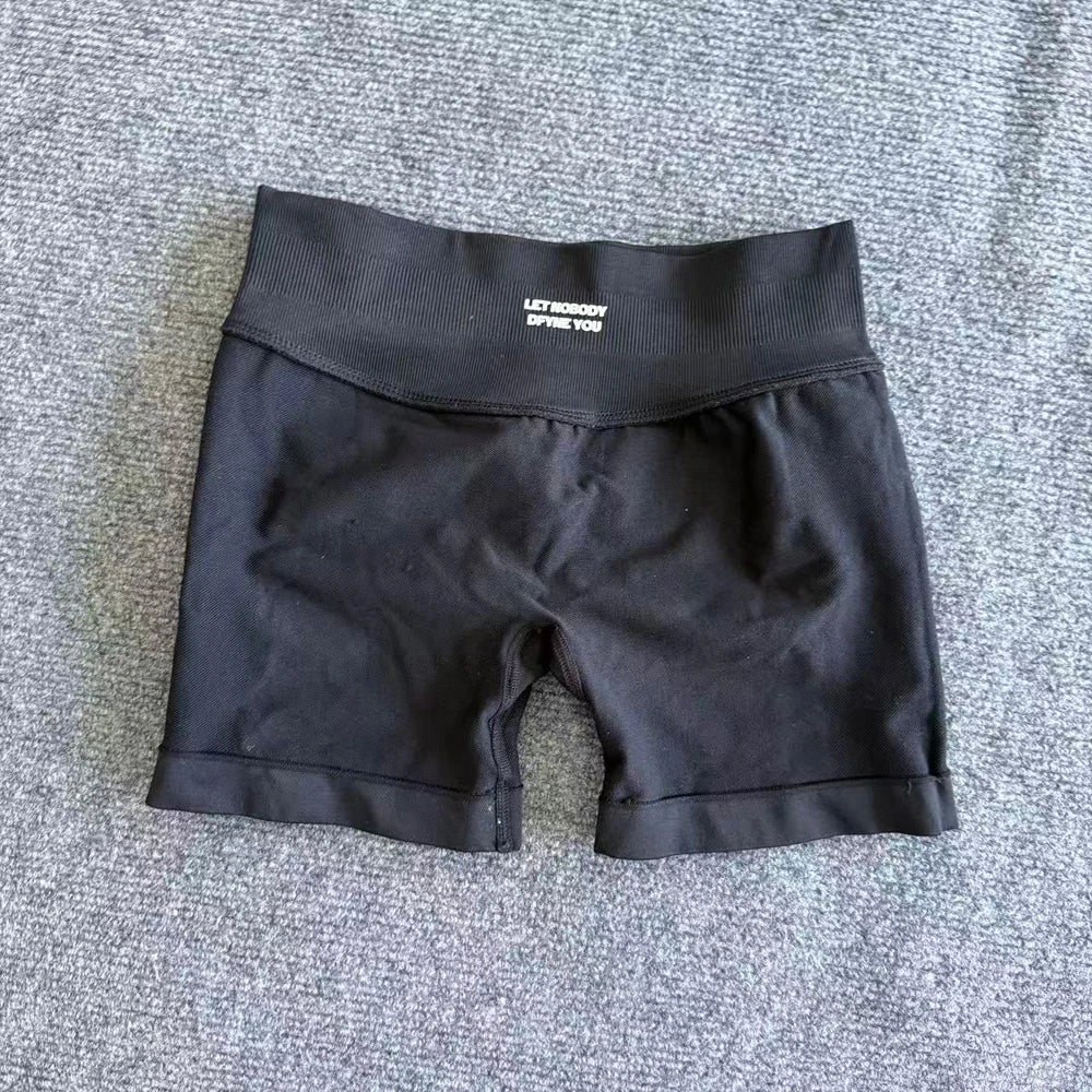 Impact Shorts with Logo Women Seamless Yoga Shorts Scrunch Bum Gym Shorts Workout Biker Short Fitness
