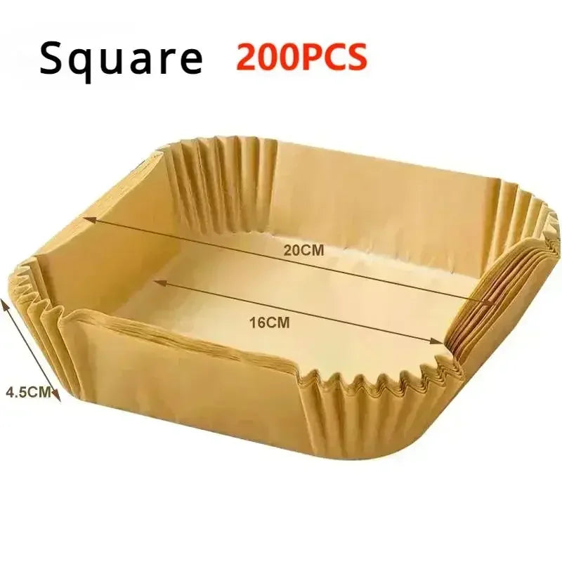 50/100pcs Square Silicone Oil Paper Mini Air Fryer Liner Suitable For Most Air Fryers Non Stick Air Fryer