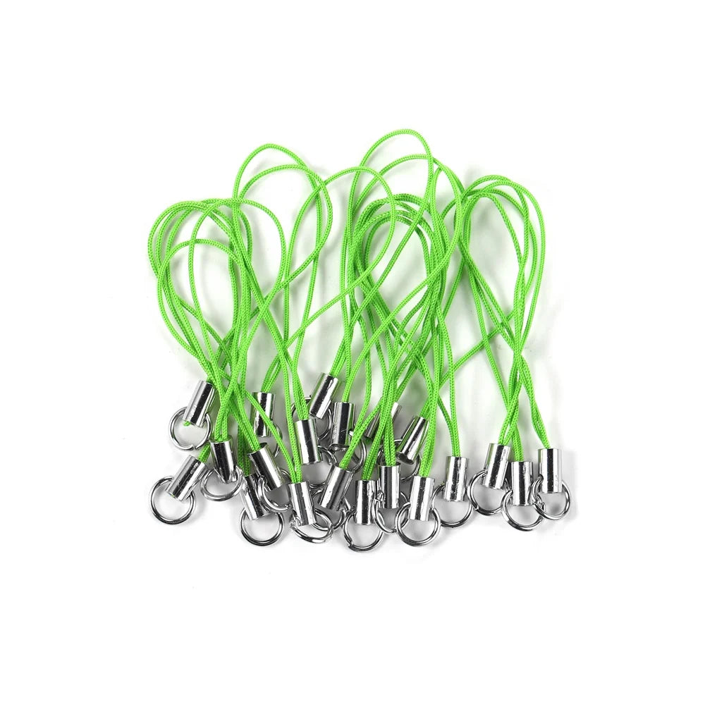 50PCS Black Nylon Strap Charms Set Durable Lanyard Cords with Lobster Clasp | Anti-Fray Adjustable Keychain Mobile Bag Straps