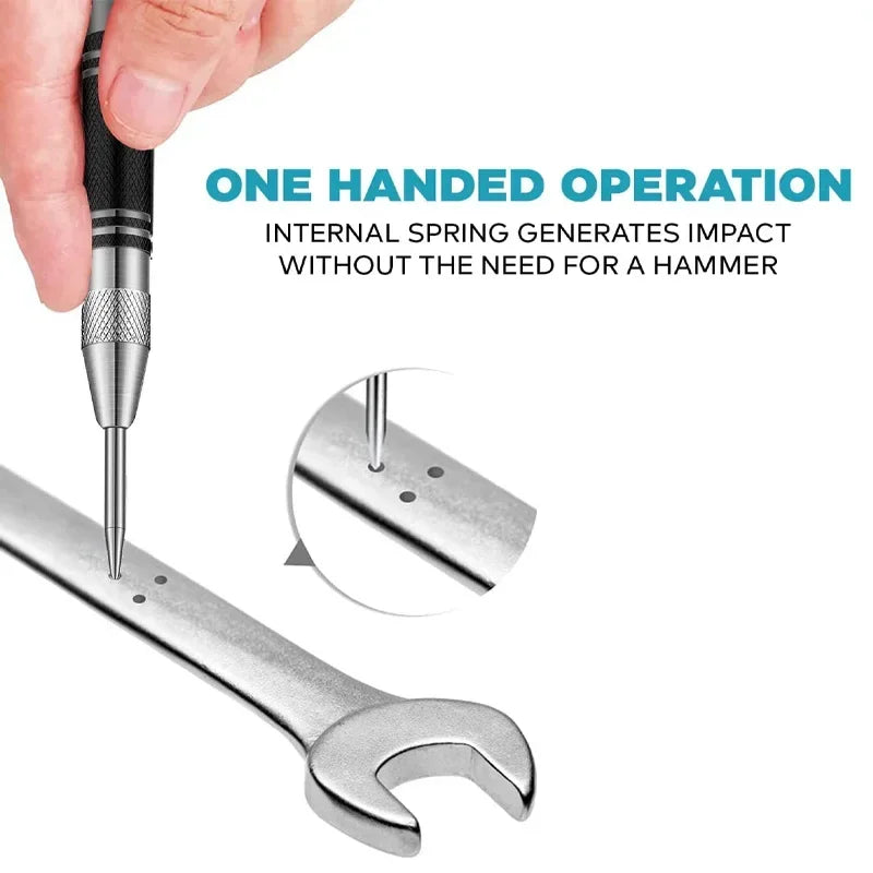 Auto Center Puncher Hole Marker Wood Metal Steel Spring Load Kerner Drill Locator Heavy Duty Punch Carpentry Automatic Hand Tool