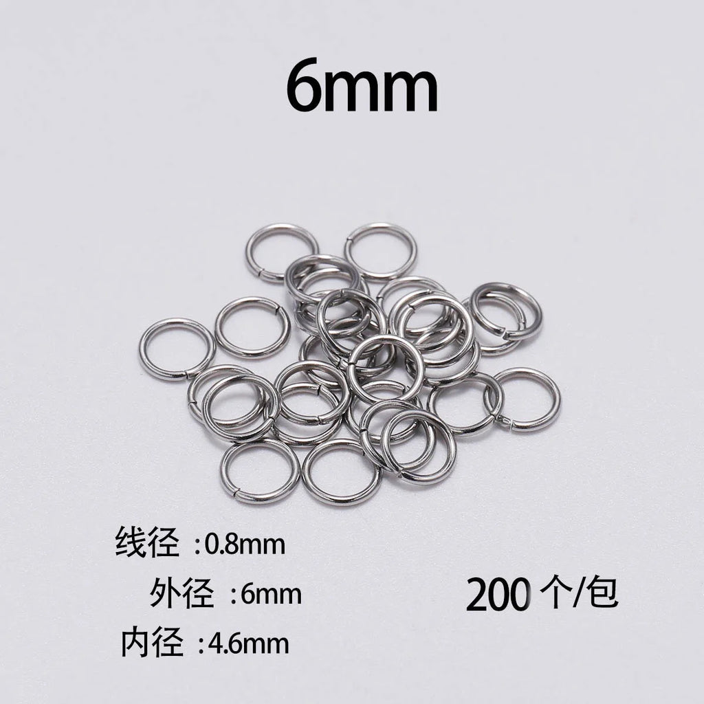 30-200Pcs 3-25mm Stainless Steel Split Ring Open Single Loops Jump Rings Connectors for DIY Jewelry Making Findings Accessories