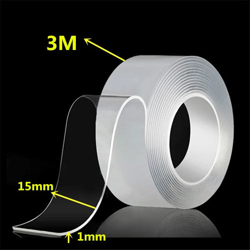 1m 2m 3m 5m Nano Tape Double Sided Tape Transparent Reusable