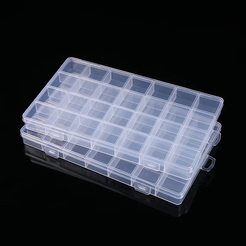 Plastic Storage Box 28 Grid With Slot Beaded Anti-string Grid  Jewelry Classification Parts Division Box Jewelry Box Organizer