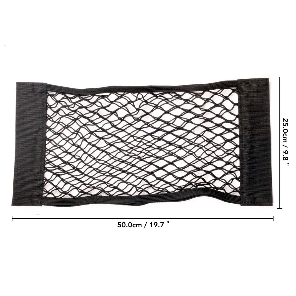 Car Trunk Storage Bag Nylon Mesh Nets Auto Back Rear Trunk Organizer Elastic String Luggage Net Holder Pocket Vehicle supplies