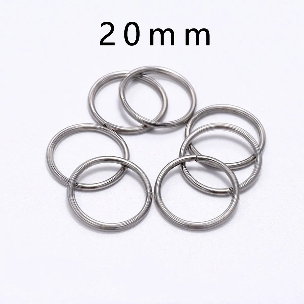 30-200Pcs 3-25mm Stainless Steel Split Ring Open Single Loops Jump Rings Connectors for DIY Jewelry Making Findings Accessories