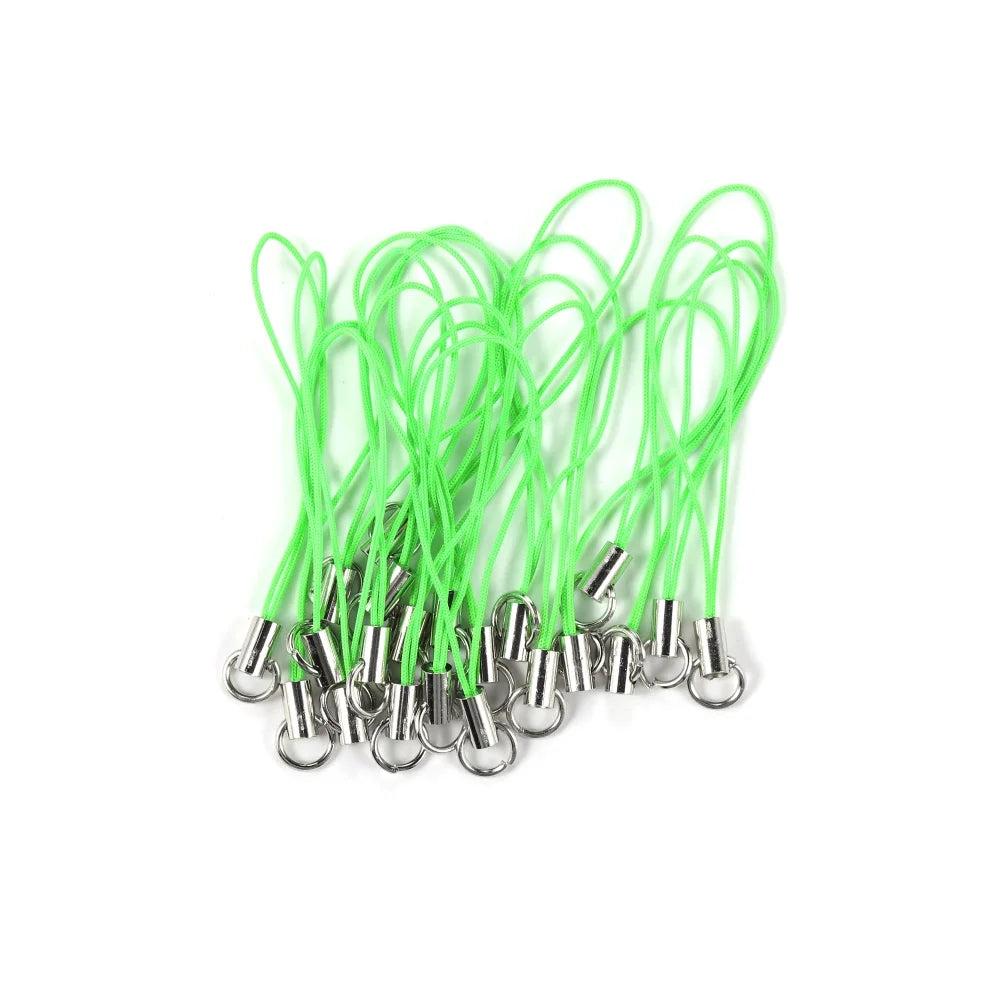 50PCS Black Nylon Strap Charms Set Durable Lanyard Cords with Lobster Clasp | Anti-Fray Adjustable Keychain Mobile Bag Straps