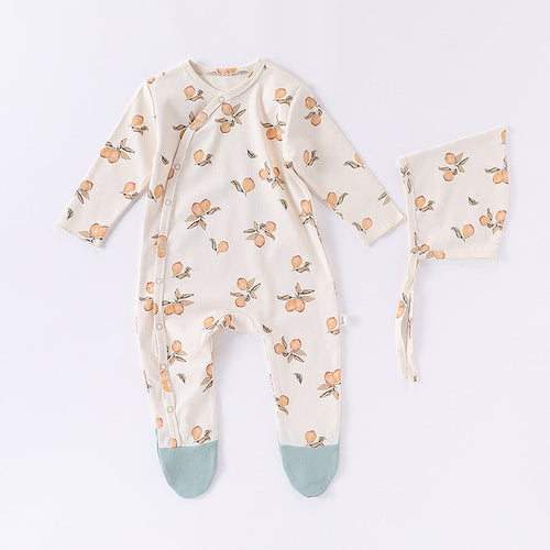 Spring Arrival Baby Unisex Long Sleeves Cartoon Fruits Pattern Pajamas