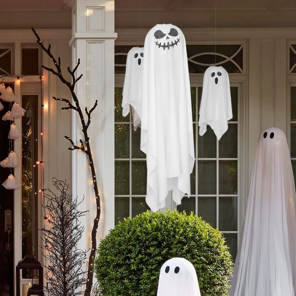 Illuminated Ghost Decorations for Halloween Parties – Hanging Props